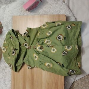 Carter's 24 months Green Floral Hooded Vest